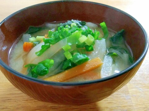 千切り野菜のお味噌汁